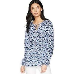 Lilly Pulitzer Willa Top Mermaid Tail Print Blouse